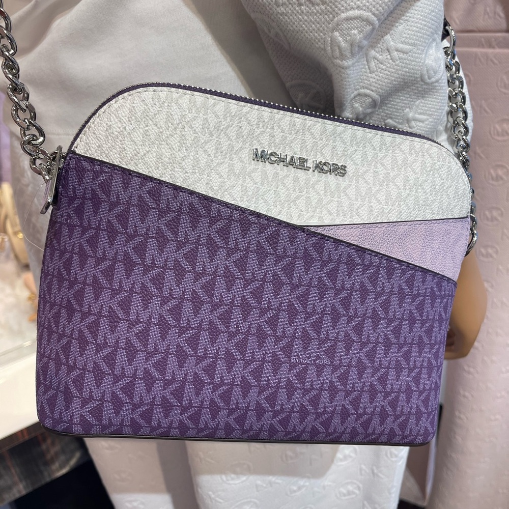 MICHAEL KORS Jet Set Travel Color-Block Signature Logo Crossbody Bag
Dark Purple - Picture 7 of 16